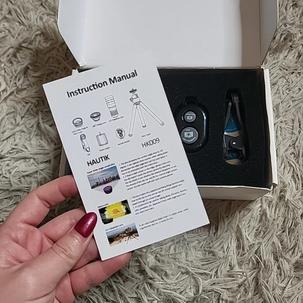 Cell Phone Camera Lens Wide Angle & Macro + Fisheye + Telephoto Lens Mini Tripod